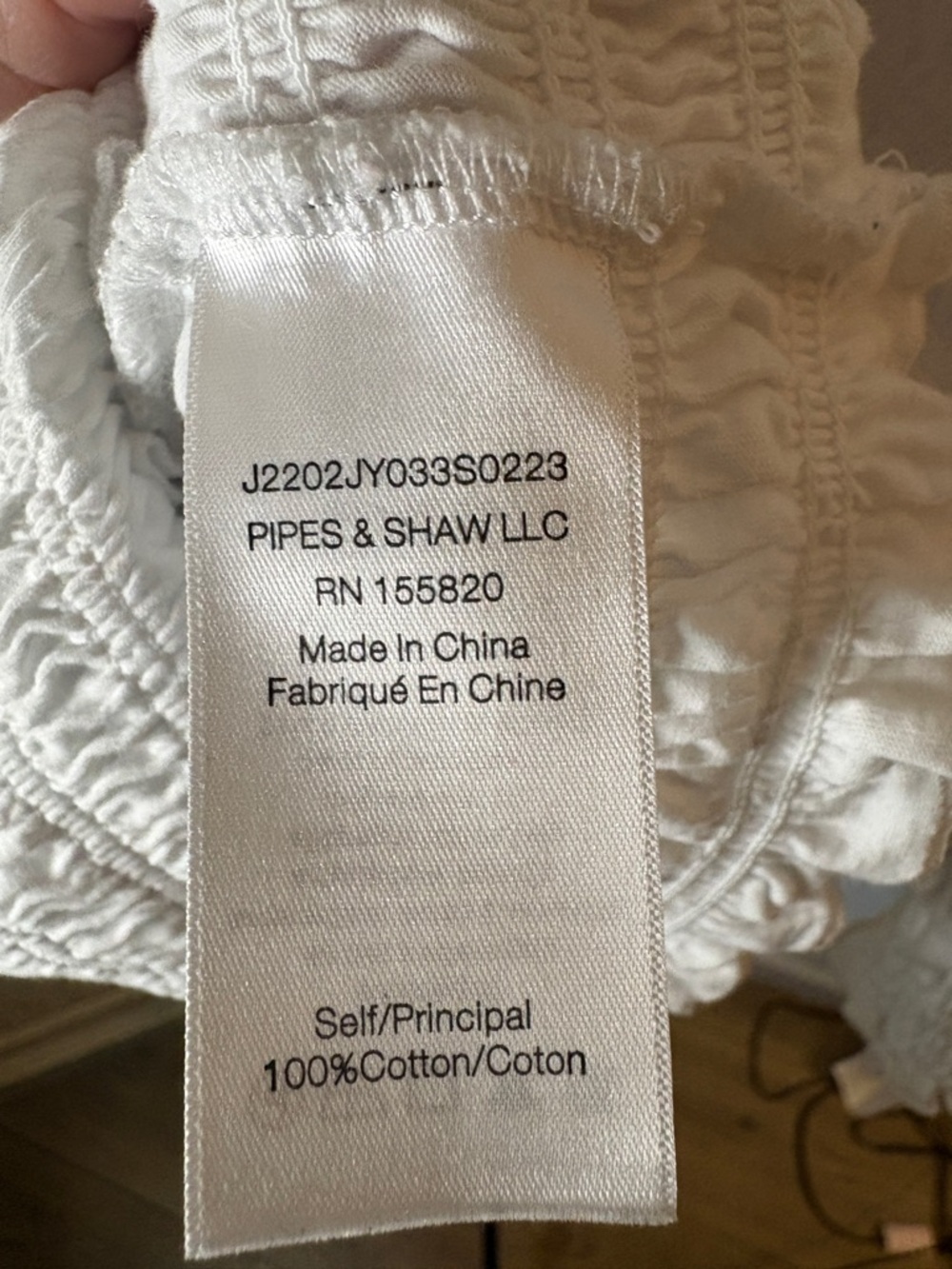 Veronica Beard Langston Smocked White Puff-Sleeve Women’s Top Sz L Coquette NWOT - Picture 7 of 7
